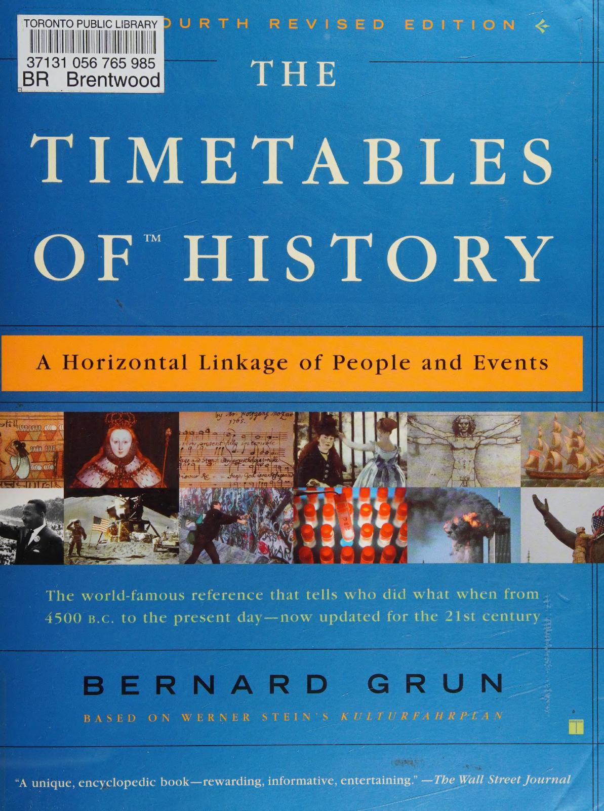 The Timetables of History : A Historical Linkage of People and Events